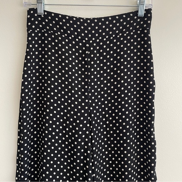 Zara polka dot wide leg pants high rise trousers crop artsy teacher fun small S - Picture 5 of 13